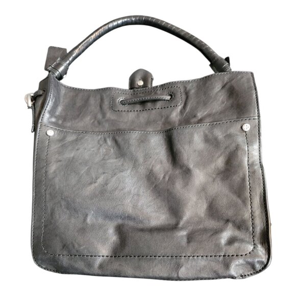 Frye Demi Hobo Women's Black Leather Studded Bottom Square Handbag - Picture 5 of 13